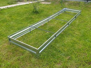 Грядка «Усиленная» оцинкованная (высота 15 см)